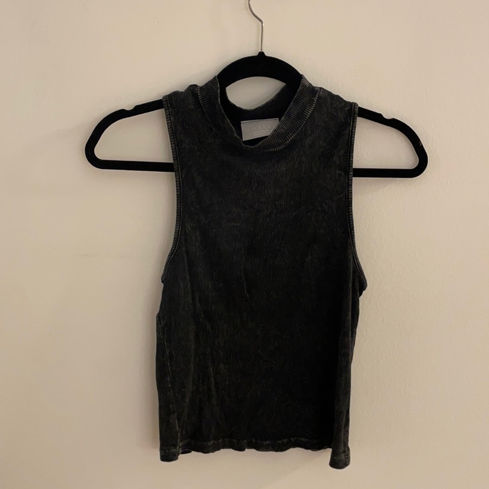 Faded black crop top